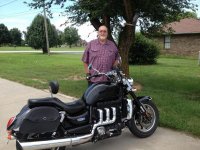 Sam Porter and new Triumph Rocket 3 Roadster. 7-20-2015.jpg