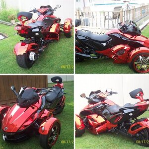 MelloDee's 09 Candy Apple Red Chrome Can Am Spyder