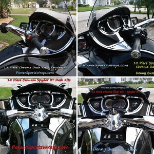 12 PC CHROME- RT Dash Kit