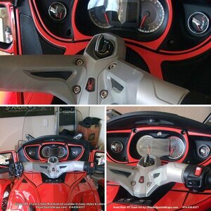 Solid Red Spyder RT 12 piece dash kit