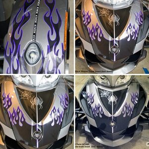 Best Flame w/ Purple Outline- Black Widow Trunk Insert