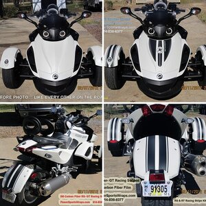 RS- Spyder Shield & GT Stripes - 3M Carbon Fiber