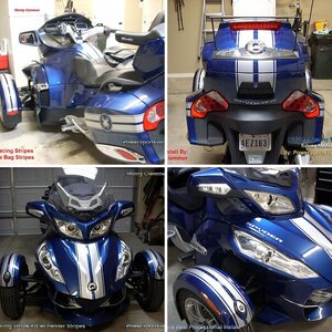 Silver GT Racing Stripes- Orbital Blue RT