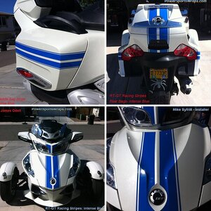 RT GT Racing Stripes- Intense Blue