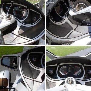 Silver Carbon Fiber  Dash kit on Orbital Blue