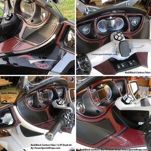 Red-Black Carbon Fiber Dash kit Spike Williams