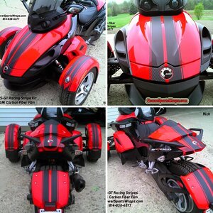 RS 3M Carbon Fiber GT Racing Stripes