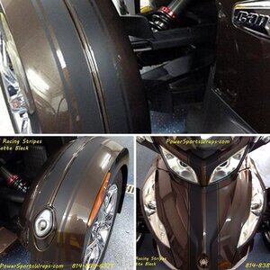 RT Lava Bronze- RT-GT Racing Stripes Matte Black