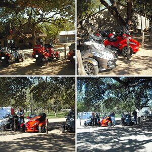 three Spyders in Luckenbach, Tx