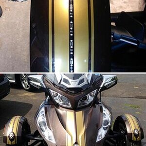 Lava Bronze Spyder RT With Gold Metallic RT-GT racing stripes