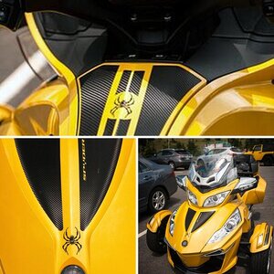 Spyder RT Quad Stripe kit- Carbon Fiber