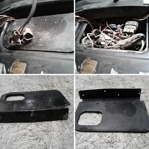 Under the seat access panel.