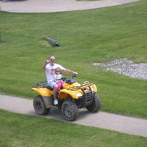 Papa and Jordyn 4-wheelin'