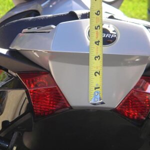 Rear Rack 5 inches high Rear View Centerline