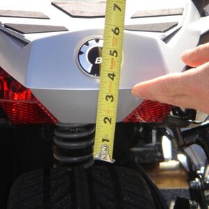 rear Rack 5 inches High Rear View Top Angle