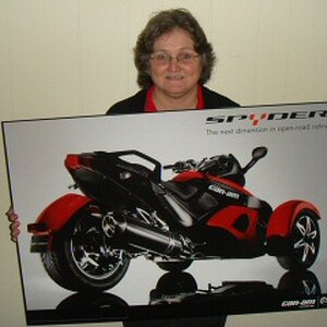 Cindy's Spyder Pic.  Gift from The Sport Center. 01/10/2009.