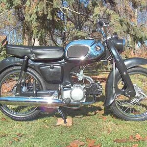 1963 Honda CA200 Touring 90
I rode a bike like this through high school, so I had to restore one.  This started as a sad basket case.  I did all the w