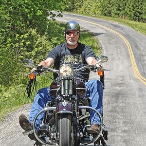 Tony's Ride, bro-in-law, on a nice Ozark spring day-2008.  Location:  Mack's Creek, MO