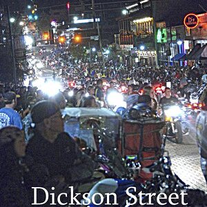 Dickson Street - BBB Rally Central is 40,000+ bikes double parked along both sides of the street and 2 rows up and down riding till 2 am for 4 nights.