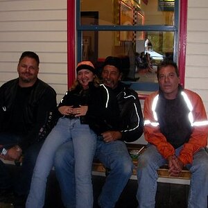 At Ben & Jerry's.  Roaddog would make a nice crossing guard w/ that jacket!