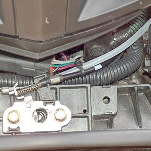 Trunk Release from top.  Sheath is poly tubing.