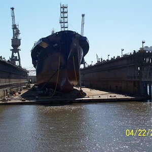 ship on dry dock