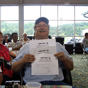 Gatlinburg Closing Lunch 2008 - Ken (Wish Again) wins free BRP stuff for mileage award!