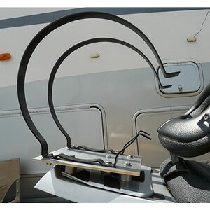 8 inch aluminum plate installed on sport rack with 1" spacers.