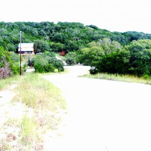 This is the hill that I have to go down, to get to the mailboxes, and ultimately get to highway 16.  It is extremely steep.  I had some problems going