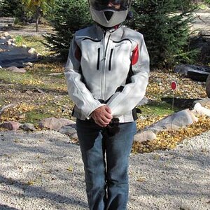 Deb in her new Helmut