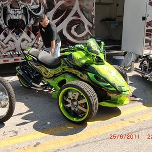 This was customized by south florida dealer that sells three spyders a week currently.  Owner helped with original spyder design