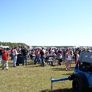 Free food and beer all you could eat or drink.  Beer went fast nice day mid 70's.