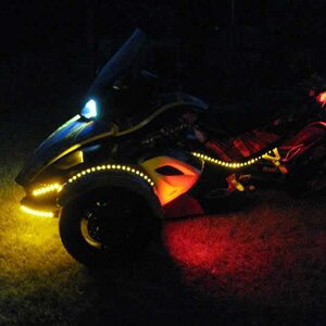 Nose cone, ground effects, fog light rings, fender tips, TricFenderz, Side Markers, headlight rings, and ESI Day Runners with LED Mud Flaps