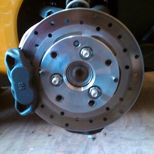 First half of adaptor bolted on