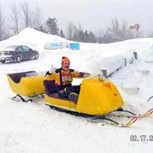 Me on Old Skidoo Valcourt