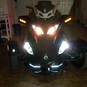 SpyderLights=B 11 27 10
This shows the Fog lights as 6000K HID; Double Play making the turn signals do dual duty (turn/marker); Custom Dynamics bright