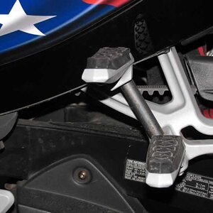 Side view of rear foot pegs