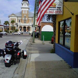 My spyder parked on front of my Sub Shop in Live Oak, Florida