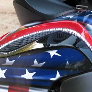 Lights along middle panel