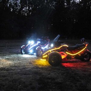 Both Spyders lit up