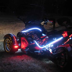 Rear 3/4 view of Tanya's Spyder