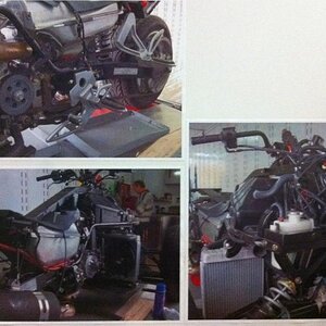 Top part of poster board; more pics of an RS without its skin.