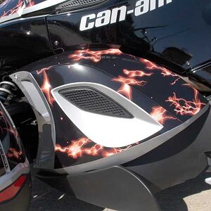 Close up of side panel