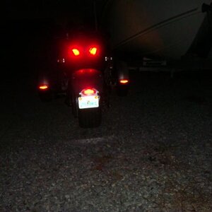 LED Catseye Tail, License Plate Light With Brake Strobe. All brake lights flash 10 times before going solid.