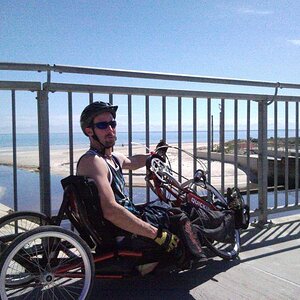 My Hancylcle - okay Im at the beach. 27km (17miles) back to my car!