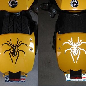 Rear decal (reflective black) - with and w/o flash