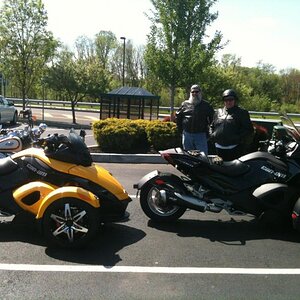 Karen and her husband at Chick-Fil-A  4-30-11