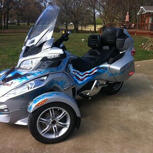 Rear saddle bag "In God we Trust"