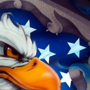 We love the "attitude" the painter created in the eagle's eyes!
Custom paint by O's Custom Paint, Bartlett, TN