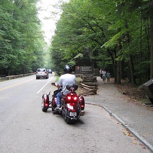 Entering the National Park for a ride
